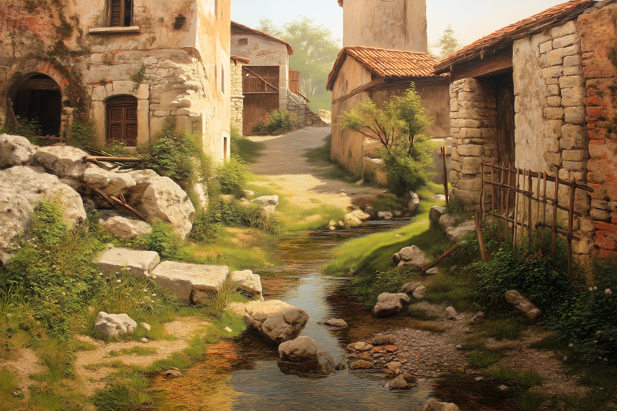 Stone Village Stream: A Glimpse into the Levant’s Rural Past
