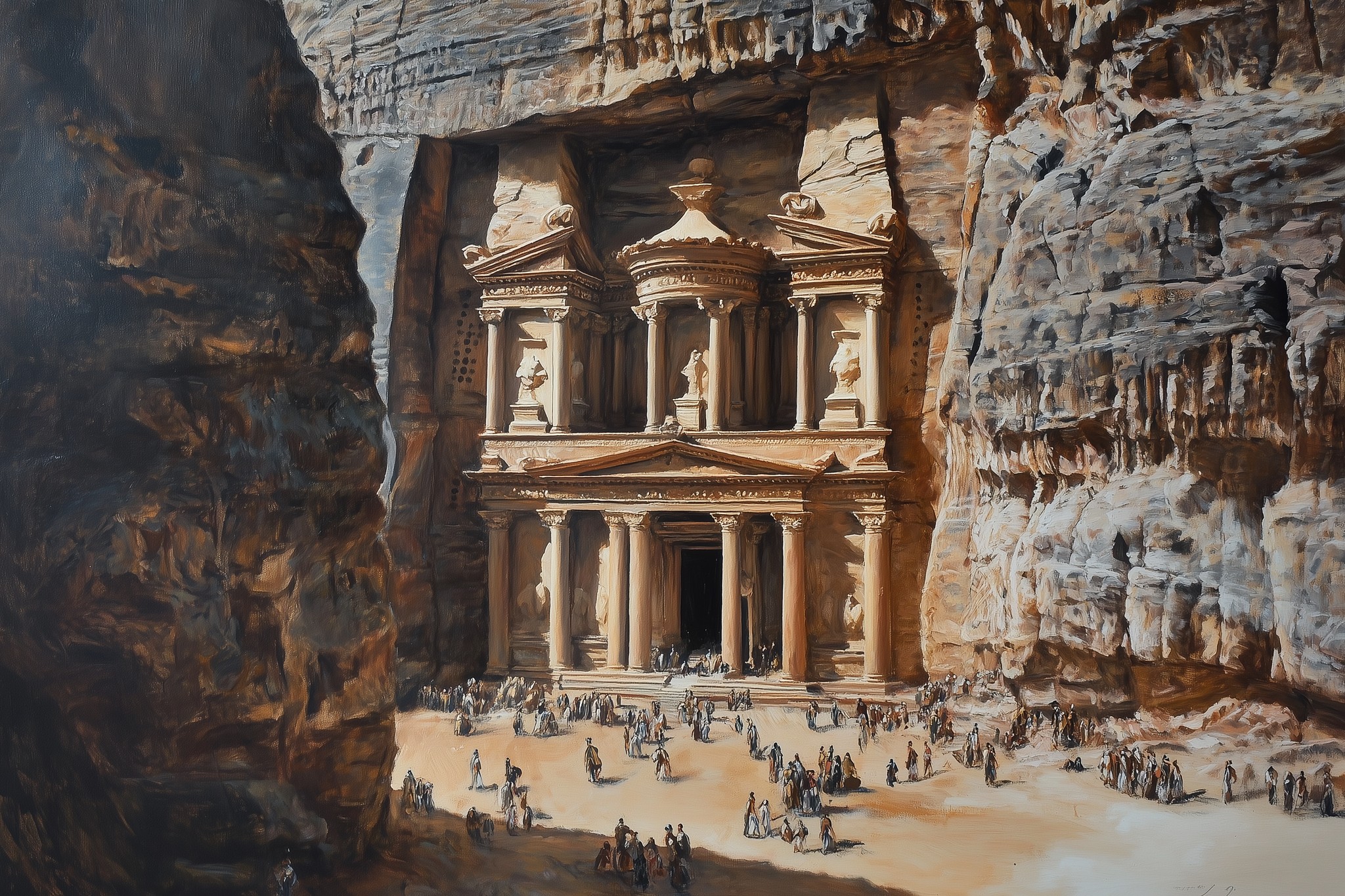ralzyoud_Nabateans_building_the_Petra_treasury_oil_painting._--_6bb00895-a584-44dd-946b-ea3e28ddc389.png
