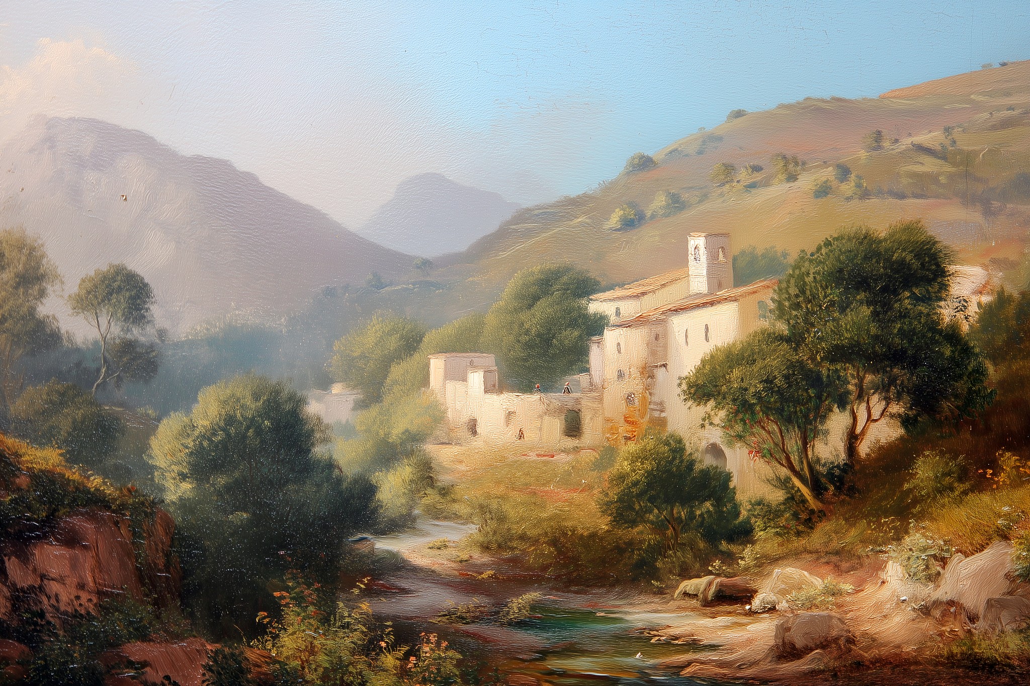ralzyoud_Orientalism_style_landscape_Circa_1800s_levant_village_a8199b5c-5382-442c-a1f7-11eff29c39c2.png