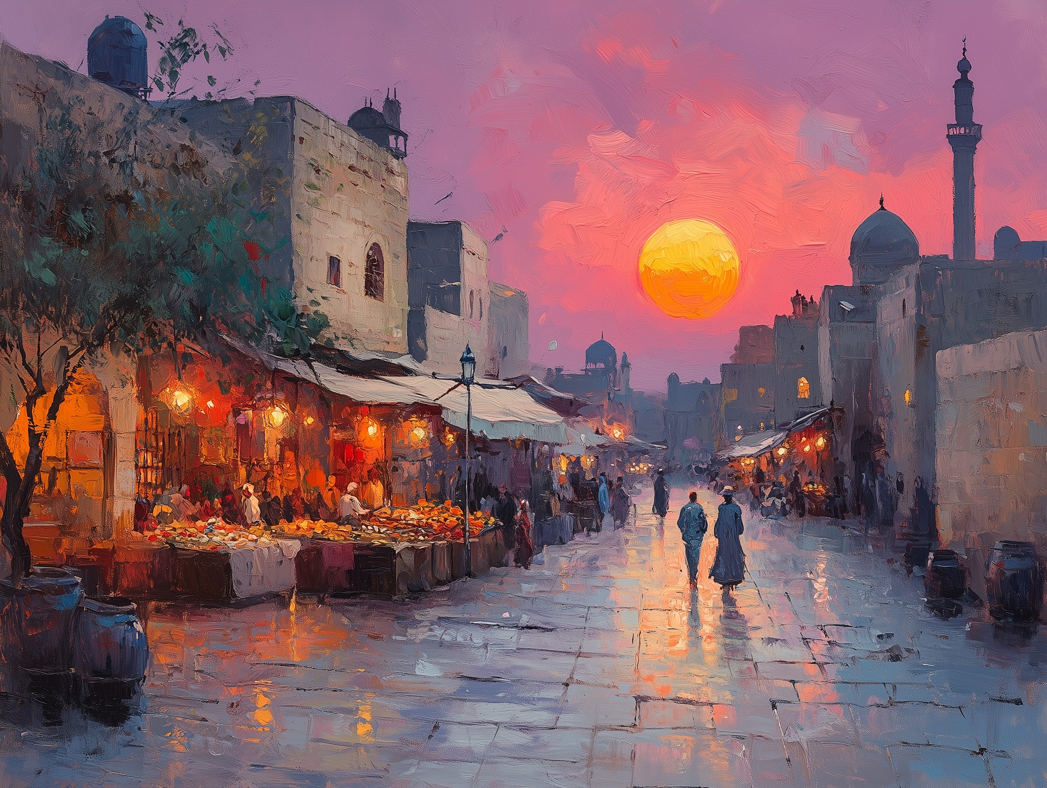 ralzyoud_Painting_Rembrandt_style_Anceint_Amman_in_1800s_sunset_e2cca2ec-fb8e-46c2-b24c-1f5ae08db725.png
