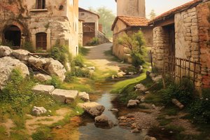 Stone Village Stream: A Glimpse into the Levant’s Rural Past