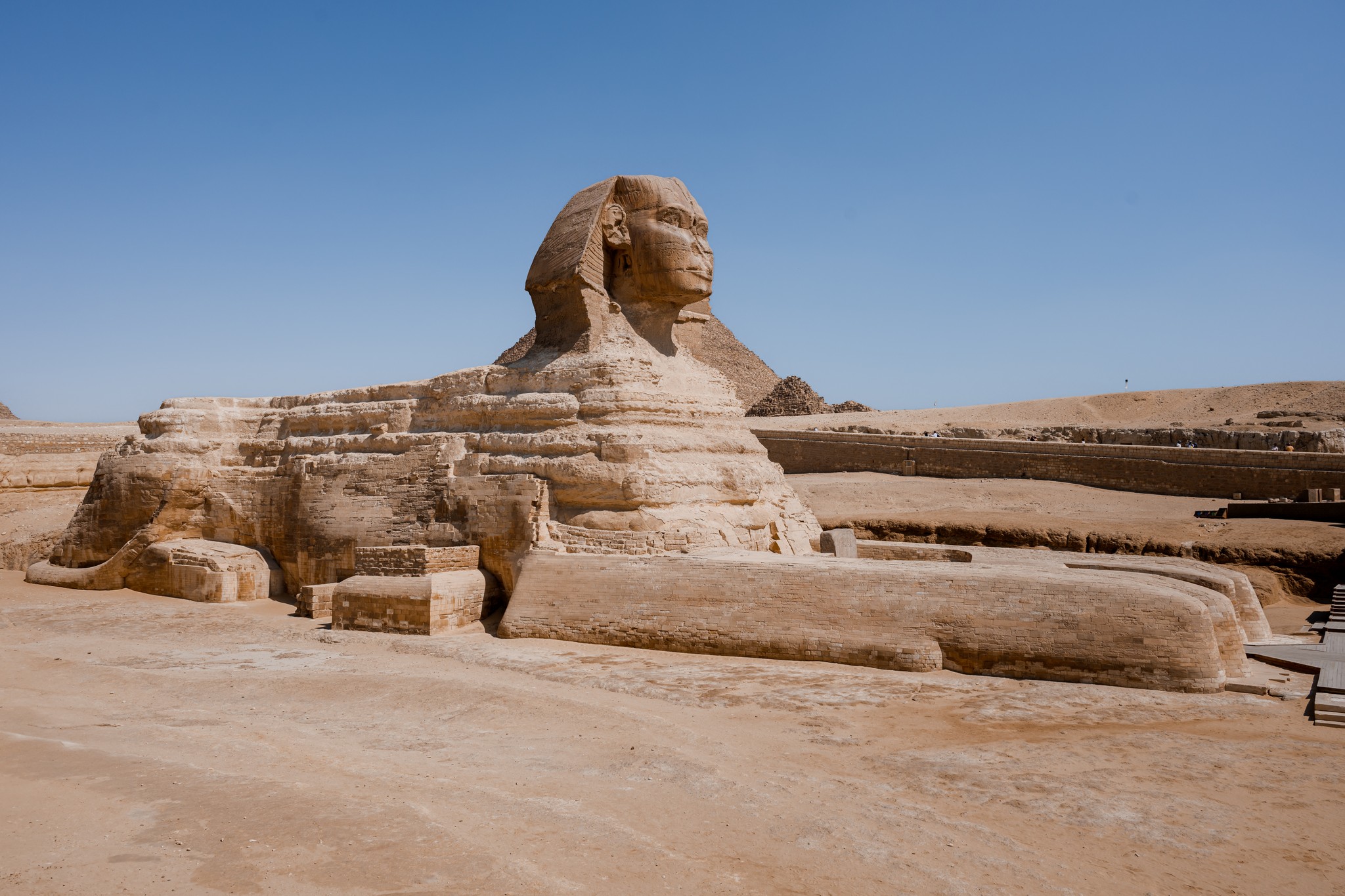 The Majestic Great Sphinx of Giza in the Egyptian Desert