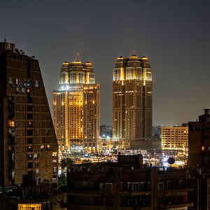 Cairo Nightscape: The Nile City's Illuminated Towers