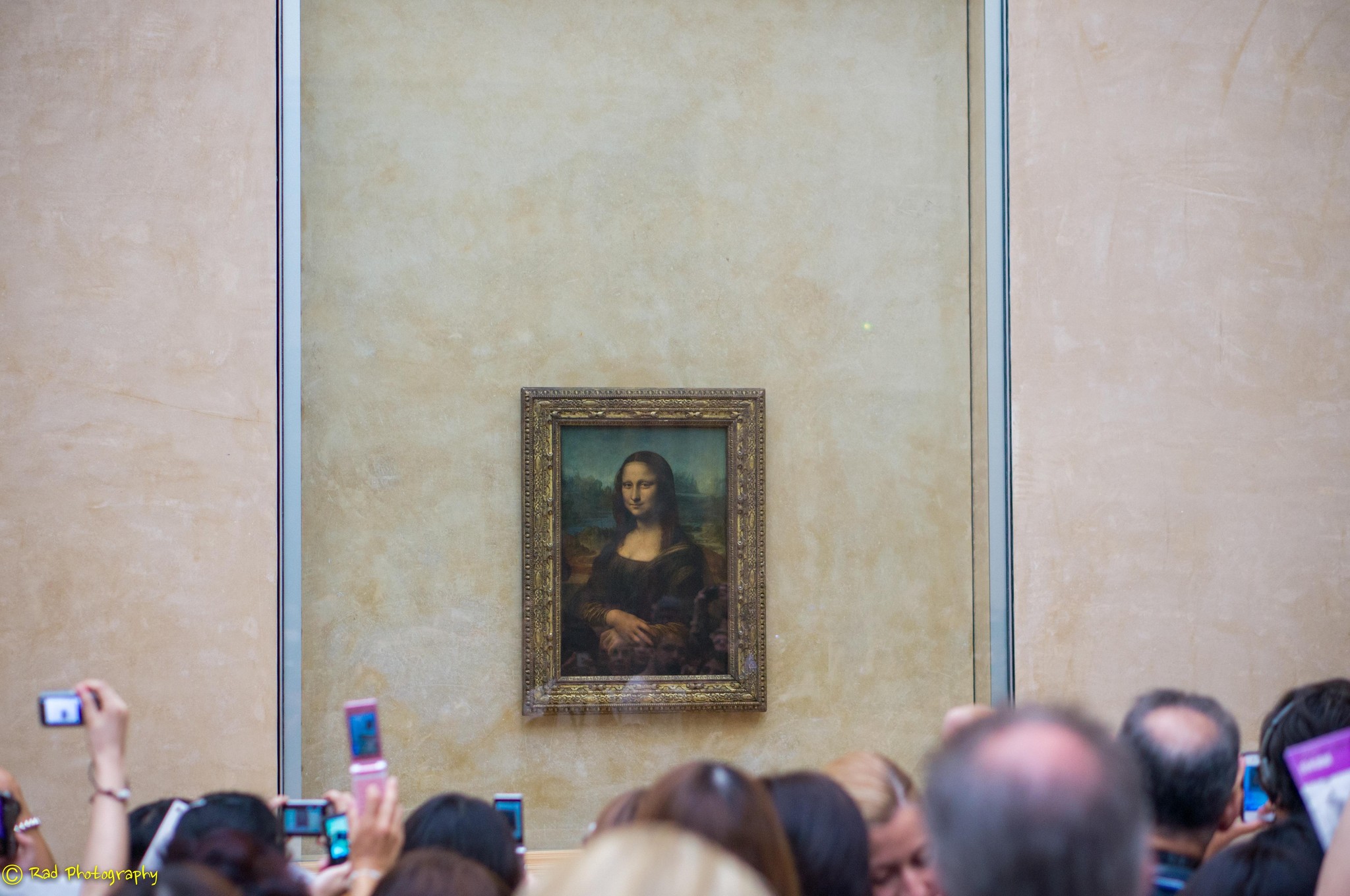 Mona Lisa Surrounded by Admirers at the Louvre