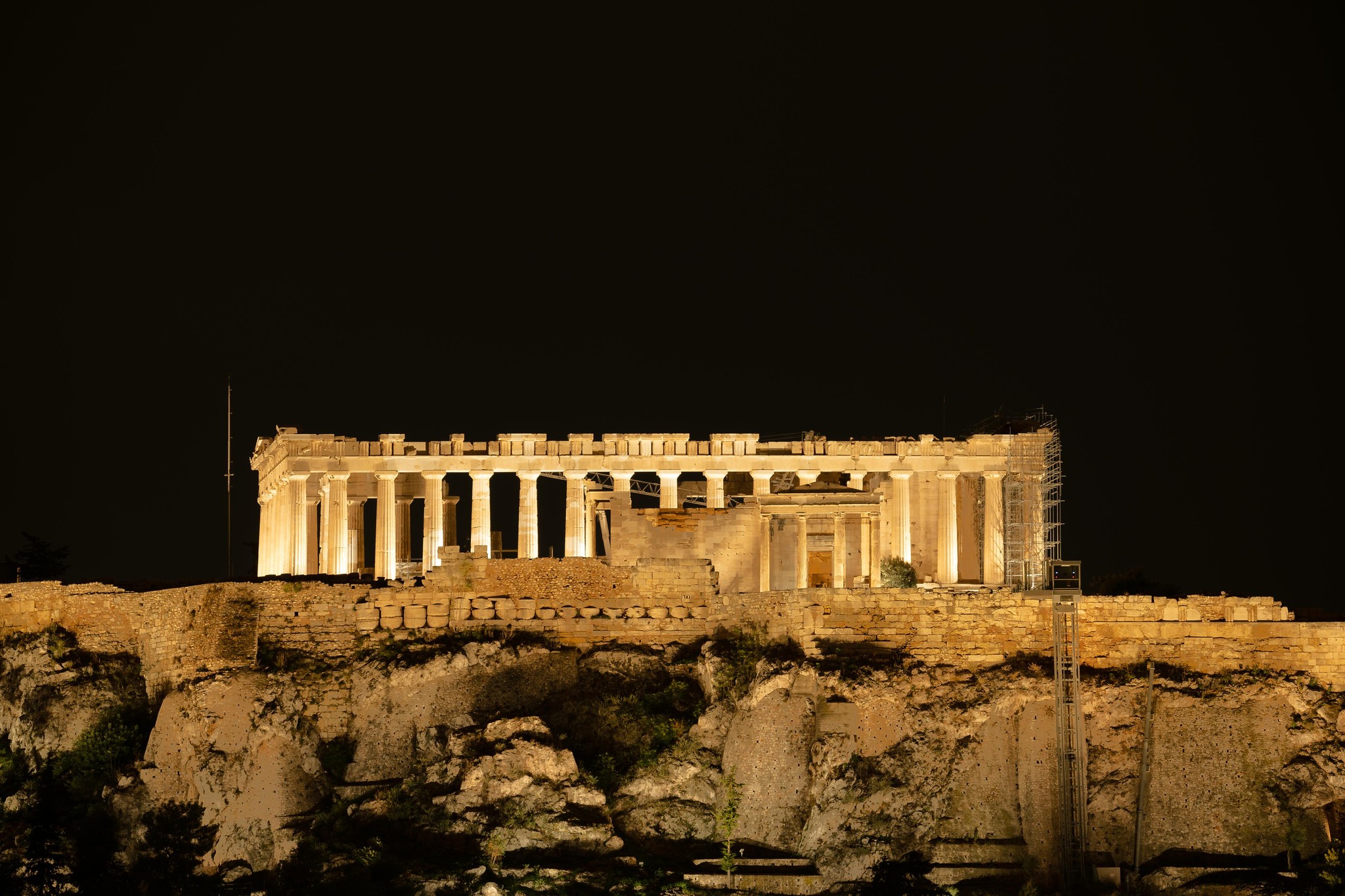 The Parthenon Illuminated: Ancient Glory Under the Night Sky