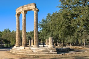 Majestic Columns of the Temple of Apollo at Bassae, Greece