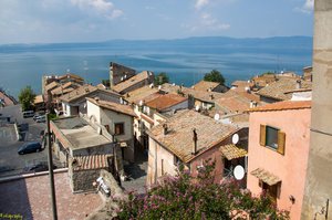 Tuscan Rooftops Overlooking Lake Como: A Charming Italian Vista