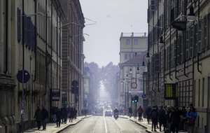 Turin Streetscape: A View Down Via Roma in Italy