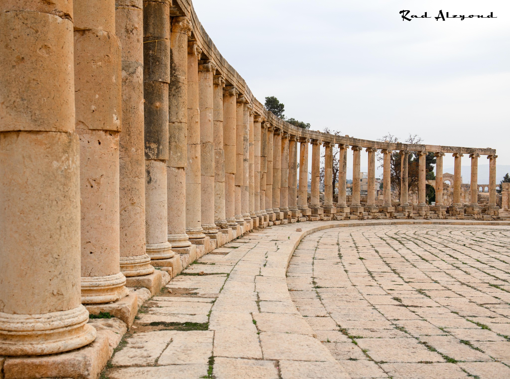 Ancient Roman Columns at Jerash, Jordan