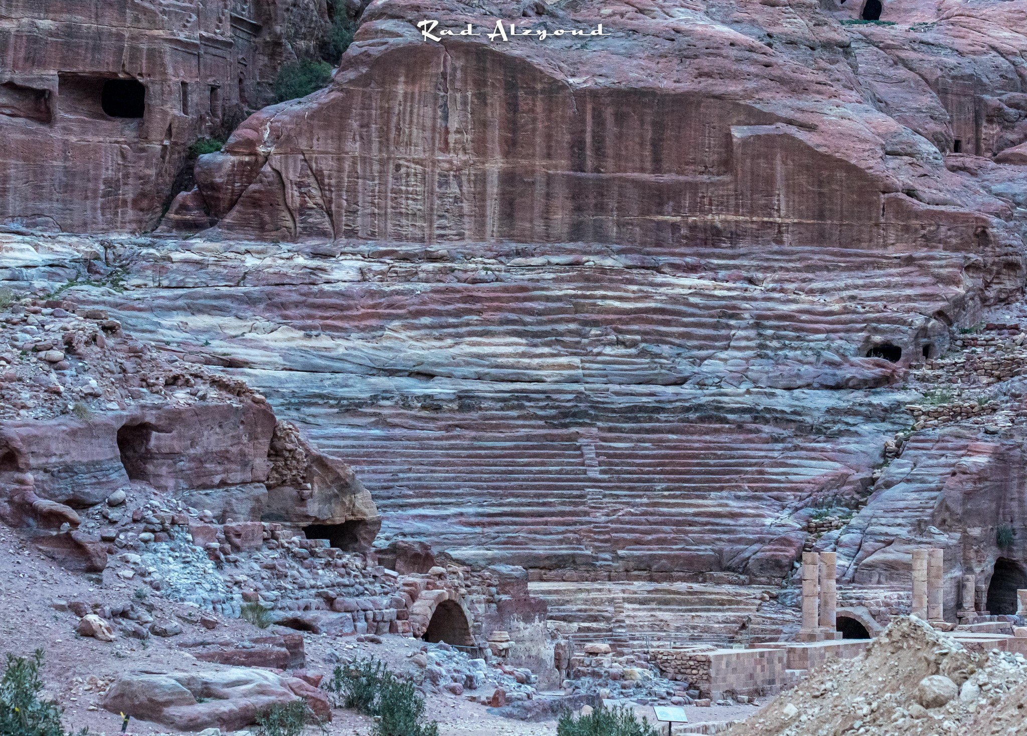 Ancient Nabataean Theater Carved into Jordanian Rock Face