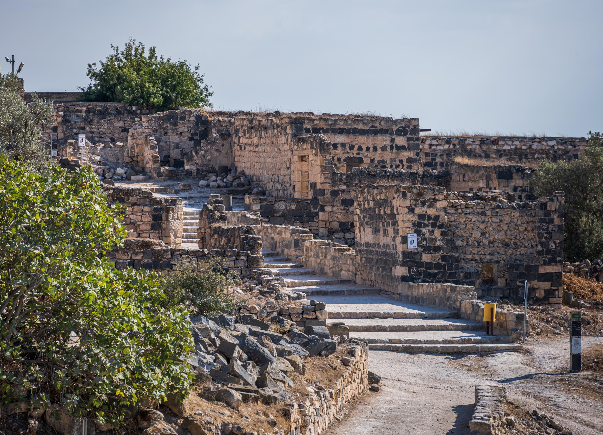 Ancient Stone Steps Leading to Historical Ruins in Jordan