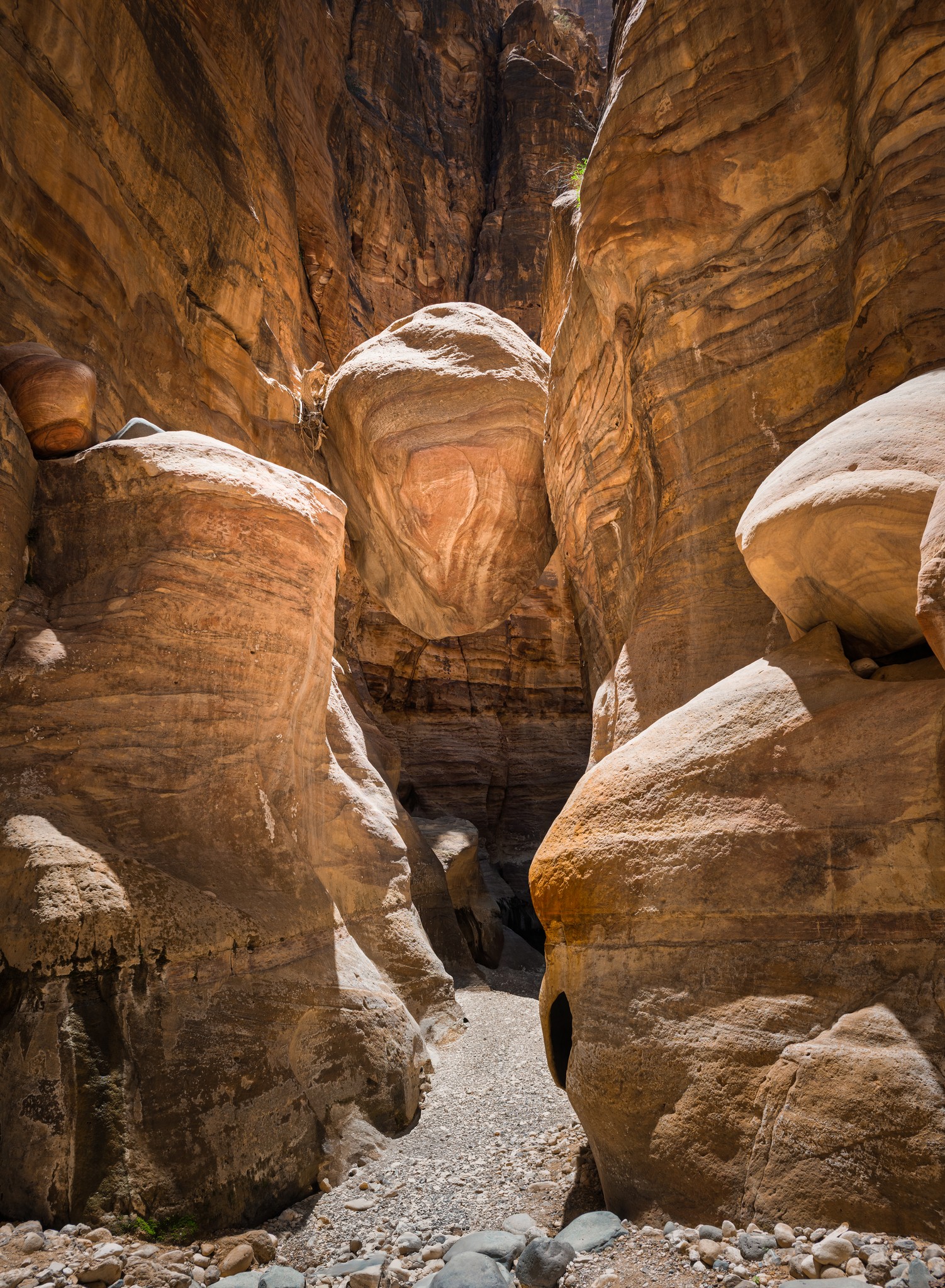 Narrow Canyon Walls of Wadi Rum, Jordan