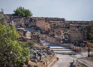 Ancient Stone Steps Leading to Historical Ruins in Jordan