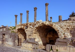 Ancient Roman Ruins at Jerash, Jordan