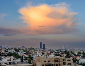 Amman Skyline Bathed in Golden Hour Light