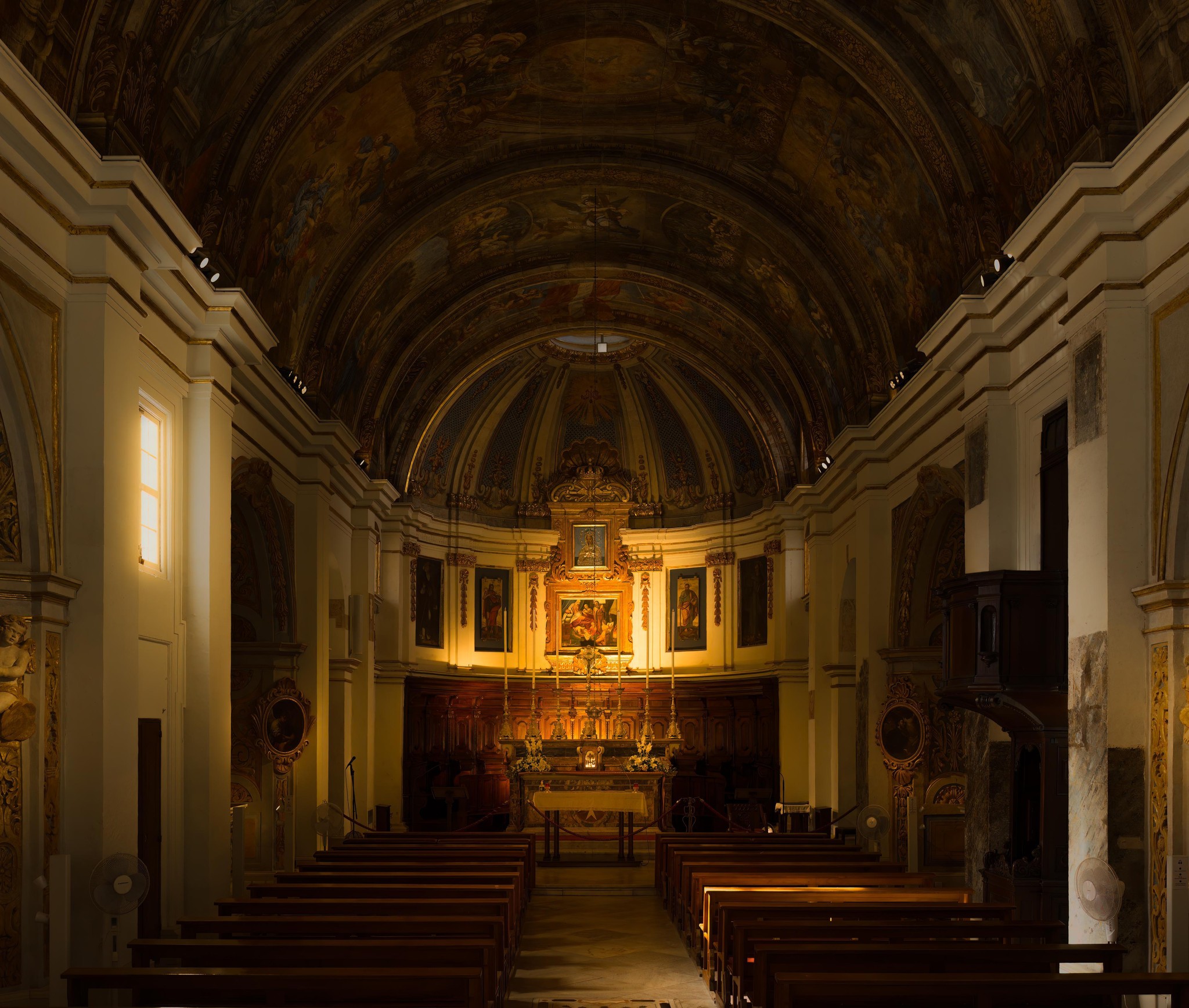 Golden Interior of a Maltese Baroque Church