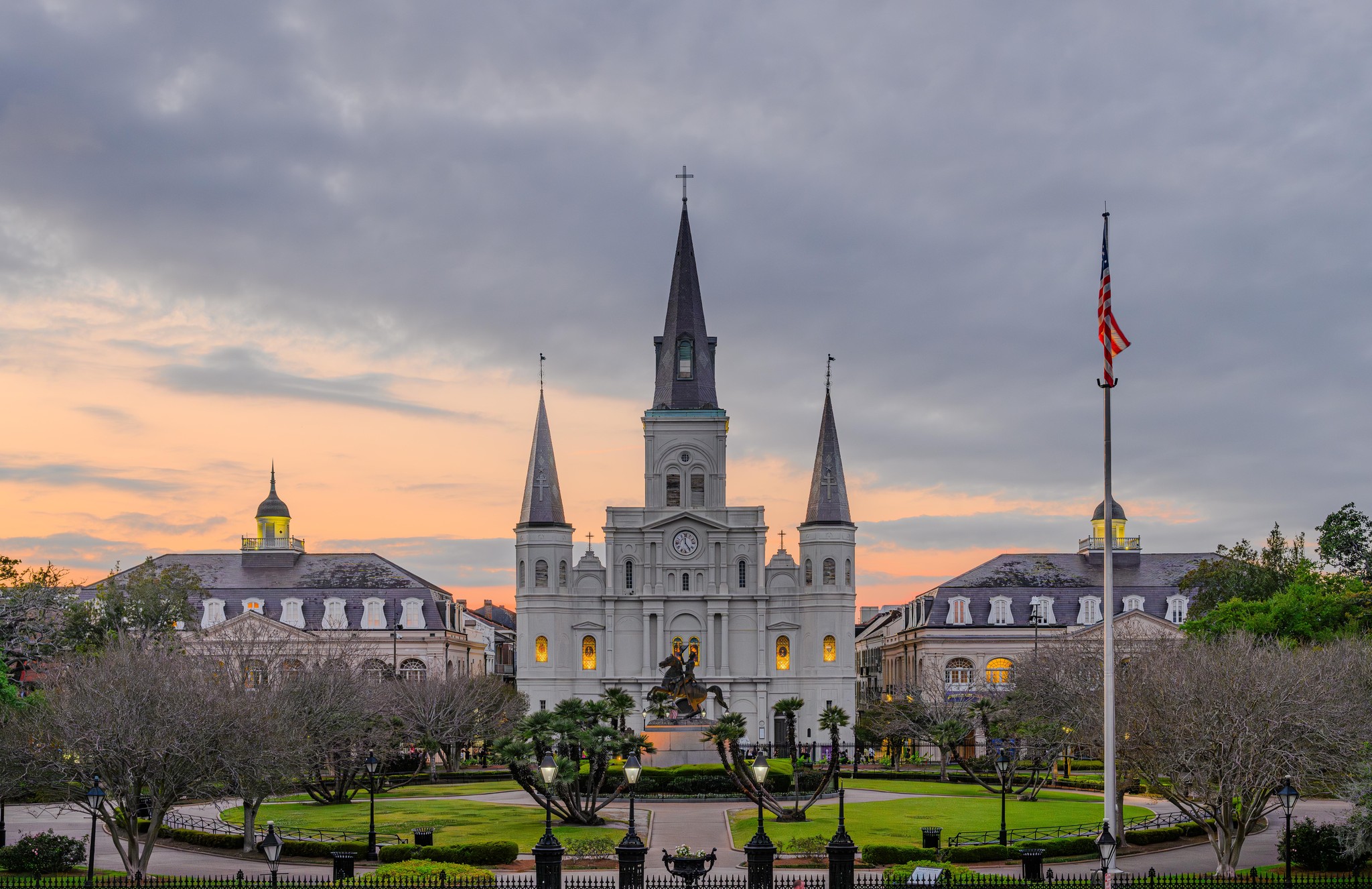 St. Louis Cathedral at Dusk in Historic New Orleans