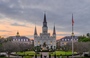 St. Louis Cathedral at Dusk in Historic New Orleans