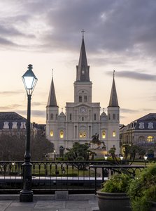 St. Louis Cathedral Illuminated in the Heart of New Orleans