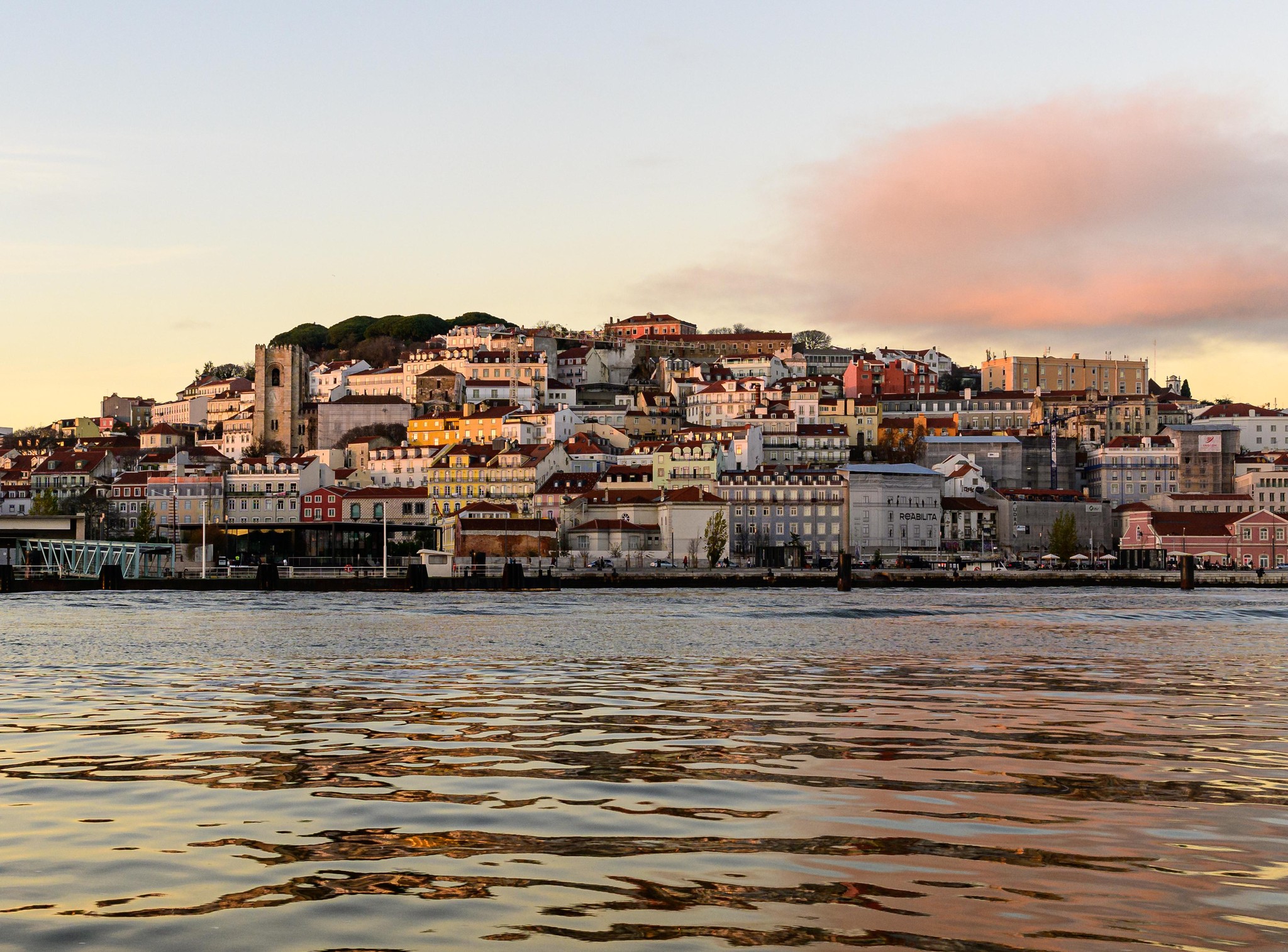 Lisbon's Colorful Waterfront: A View Across the Tagus River