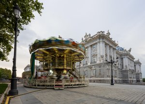Royal Carousel: A Whimsical View of Madrid's Palacio Real