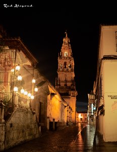 Seville's Giralda Tower Illuminated at Night