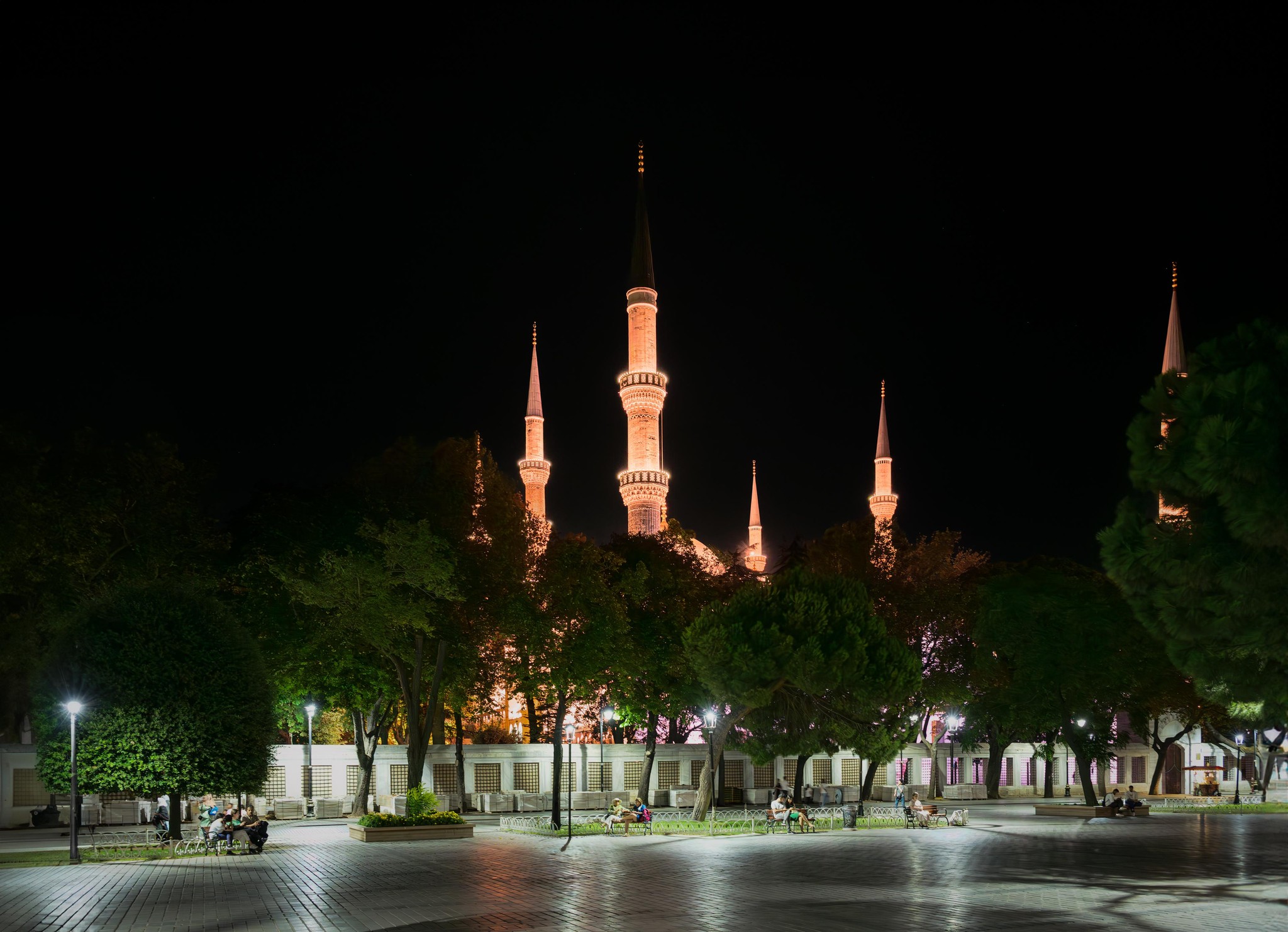 Illuminated Hagia Sophia at Night, Istanbul