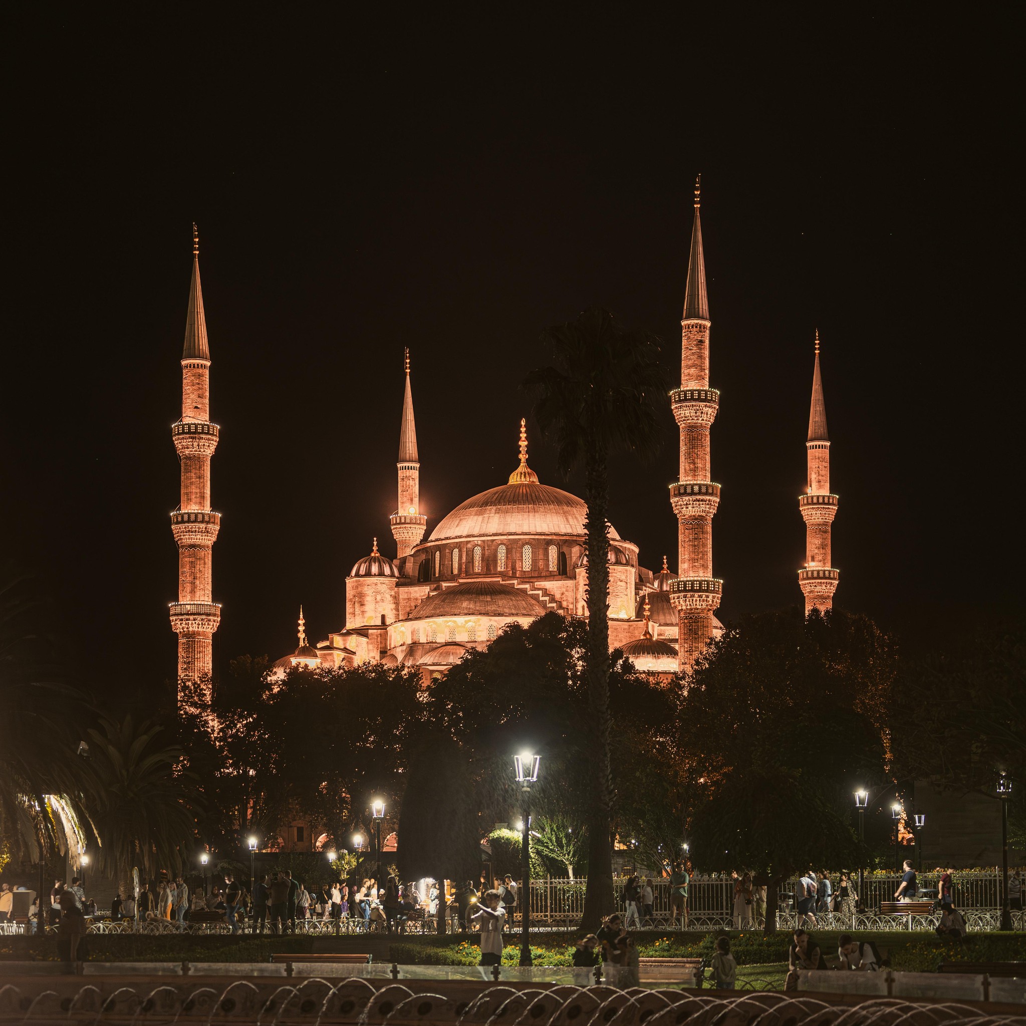Istanbul's Hagia Sophia Illuminated at Night