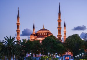 Istanbul's Majestic Blue Mosque at Dusk